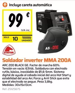 Stayer - Soldador Inverter Mma 200a