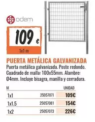 Redondo - Puerta Metalica Galvanizada