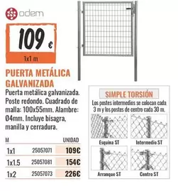 esquina - Puerta Metalica Galvanizada