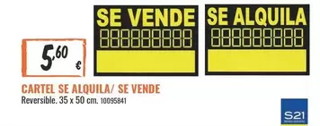 Cartel Se Alquila/Se Vende