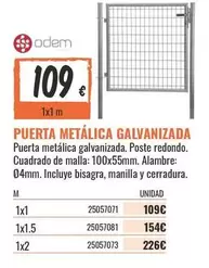 Redondo - Puerta Metalica Galvanizada