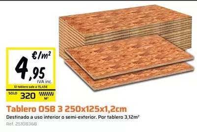 Solo - Tablero Osb 3 250x125x12cm