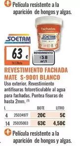 solevita - Revestimiento Fachada Mate S-9001 Blanco