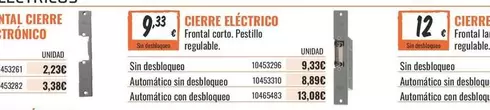Tronic - Cierre Eléctrico