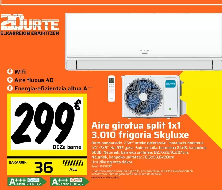 Aire - Girotta Split 1x 1 Energias-Effizienzia Altua