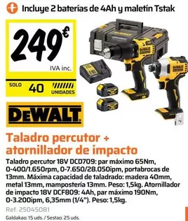 Dewalt - Taladro Percutor + Atornillador De Impacto