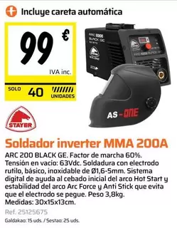 Stayer - Soldador Inverter Mma 200a