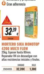 Pikolin - Mortero Sika Monotop 4200 Multi Flow