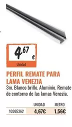3m - Perfil Remate Para Lama Venezia