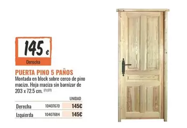 Block - Puerta Pino 5 Panos