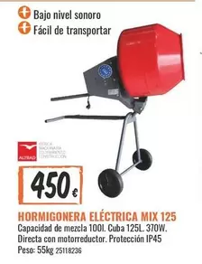 Hormigonera Electrica Mix 125