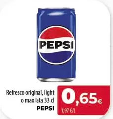 pepsi - Refresco Original, Light O Max