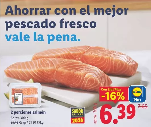 2 Porciones Salmón