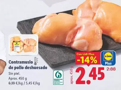 Contramuslo De Pollo Deshuesado