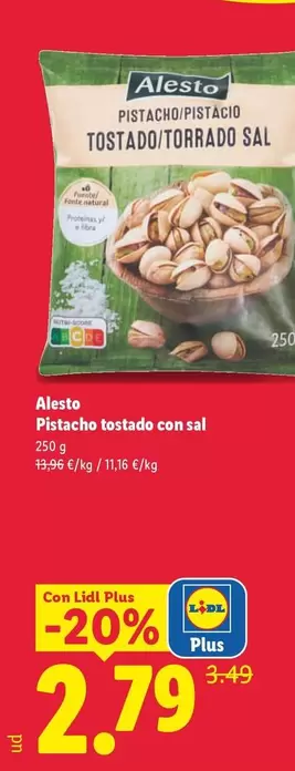 Alesto - Pistacho Tostado Con Sal