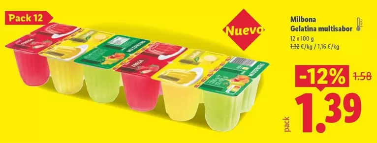 Milbona - Gelatina Multisabor