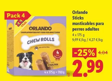 Orlando - Sticks Masticables Para Perros Adultos