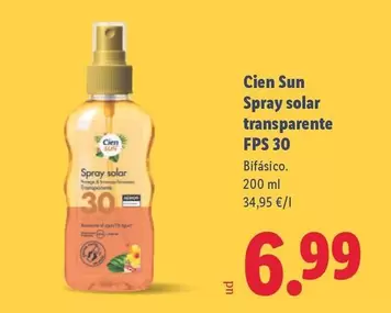 Cien - Spray Solar Transparente FPS 30 Sun