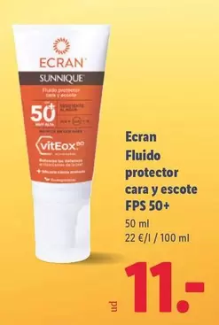 Ecran - Fluido Protector Cara Y Escote Fps 50+