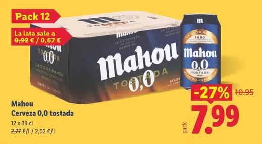 Mahou - Cerveza 0,0 Tostada