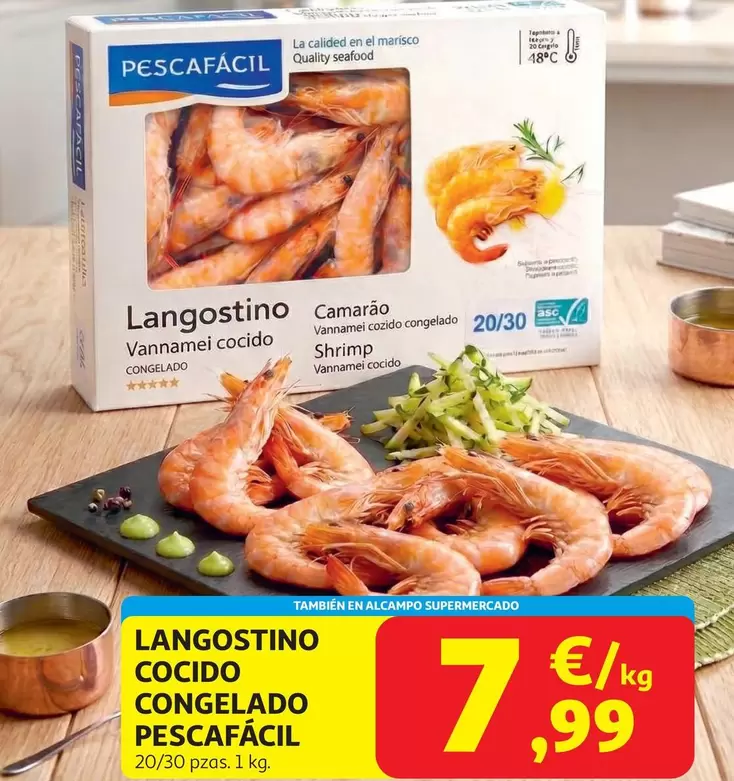 Pescafácil - Langostino Cocido Congelado
