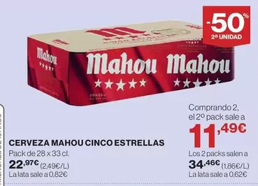 Mahou - Cerveza Cinco Estrellas