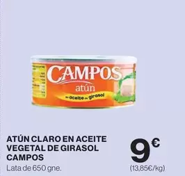 Campos - Atun Claro En Aceite Vegetal De Girasol