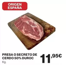 duroc - Presa O Secreto De Cerdo 50% Duroc