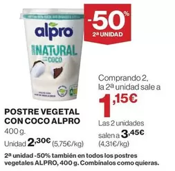 Alpro - Postre Vegetal Con Coco