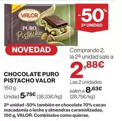 Valor - Chocolate Puro Pistacho