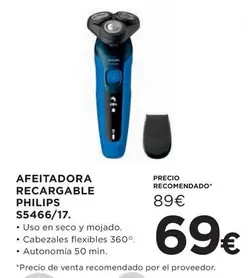 Philips - Afeitadora Recargable S5466/17