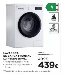 LG - Lavadora De Carga Frontal F4A10S8NWK