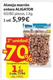 Aligator - Almeja Marrón Entera