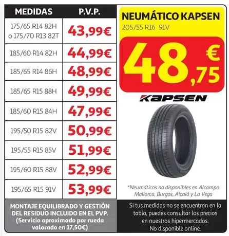 Kapsen - NEUMATICO KAPSEN 205/50ZR17 93Y XL S2000