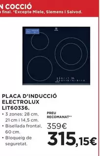 Electrolux - Placa D'Induccio Electrolux