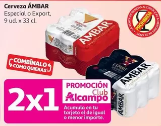 Ambar - Cerveza Especial Pack 9 Latas X 33 Cl