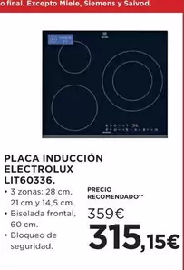 Miele - Placa Inducción Electrolux