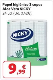 Nicky - Papel Higienico 3 Capas Aloe Vera