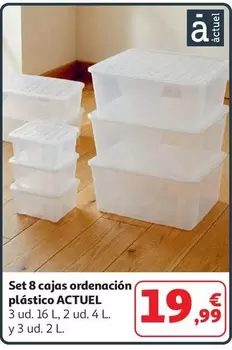 Actuel - Set 8 Cajas Ordenacion Plástico