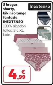 Inextenso - 5 Bragas Shorty, Bikini O Tanga Fantasia