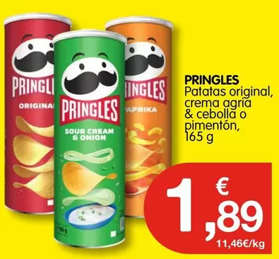 Pringles - Patatas Original, Crema Agria & Cebolla O Pimenton