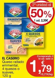 El Caserío - Queso Rallado Emmental, 4 Quesos O Suaves