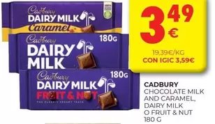 Cadbury - Chocolate Milk And Caramel, Dairy Milk O Fruit & Nut