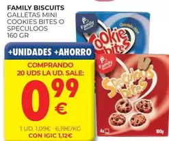 Family - Galletas Mini Cookies Bites O Speculoos
