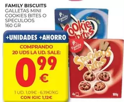 Family Biscuits - Galletas Mini Cookies Bites O Speculoos