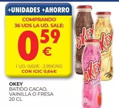 Okey - Batido Cacao, Vainilla O Fresa