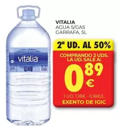 Vitalia - Agua S/Gas Garrafa