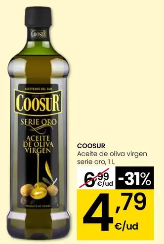 Coosur - Aceite De Oliva Virgen Serie Oro, 1 L