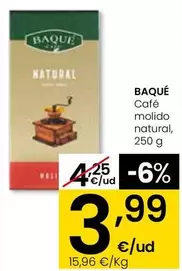 Baqué - Café Molido Natural