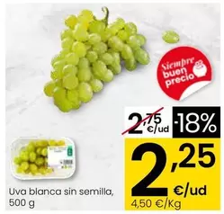 Uva Blanca Sin Semilla